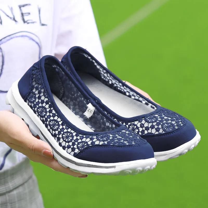 

Fashion Women s Sandals Summer 2025 Tennis Designer Shoes Mesh Vulcanize Shoes Soft Soled Comfortable Slip in Lightweight Flat Shoes 35 синий