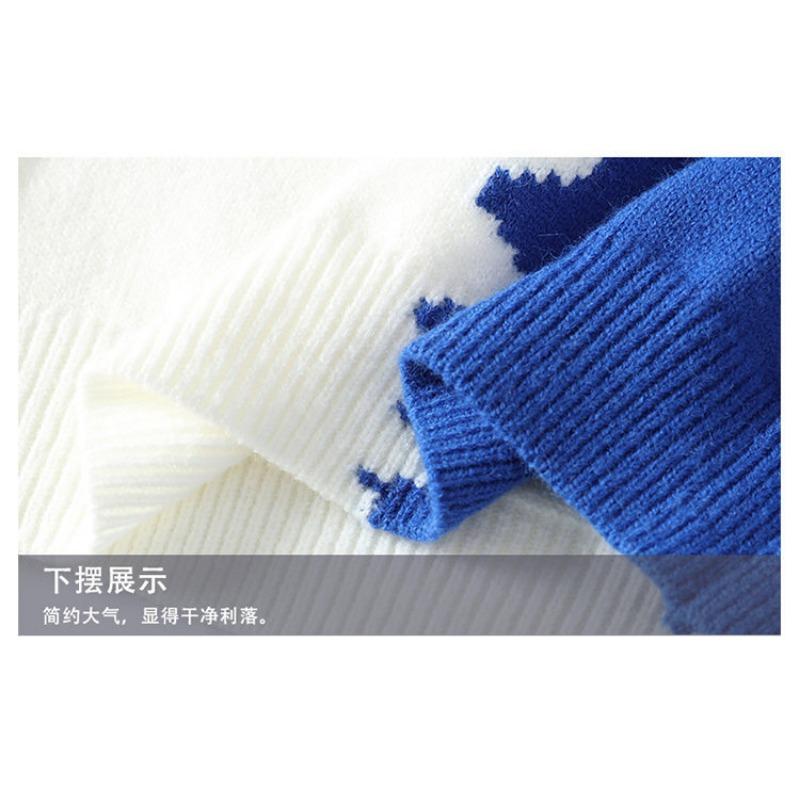 Men S Fashion Round Neck Long Sleeve Warm Knit Sweater For Autumn Winter