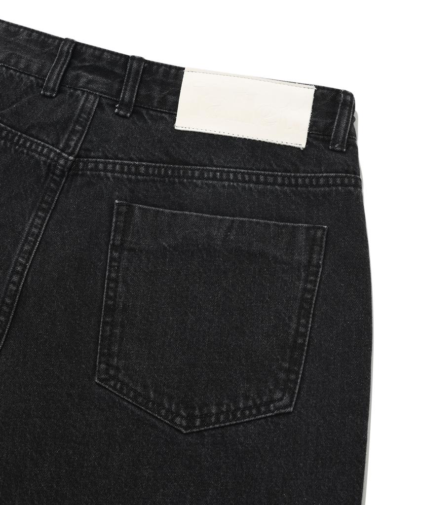 FALLETT Hand Brush Denim Pants Black