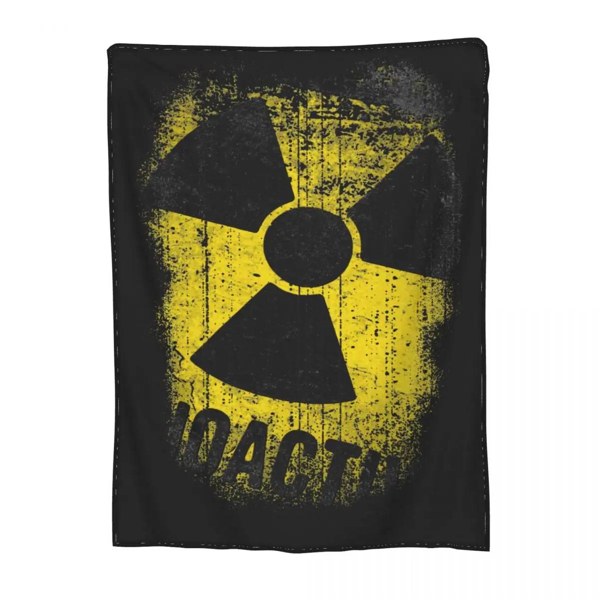 

Chernobyl Let s Get Radioactive Flannel Blankets Nuclear Radiation Russia Throw Blanket for Home 125*100cm Plush Thin Quilt 100cmx150cm