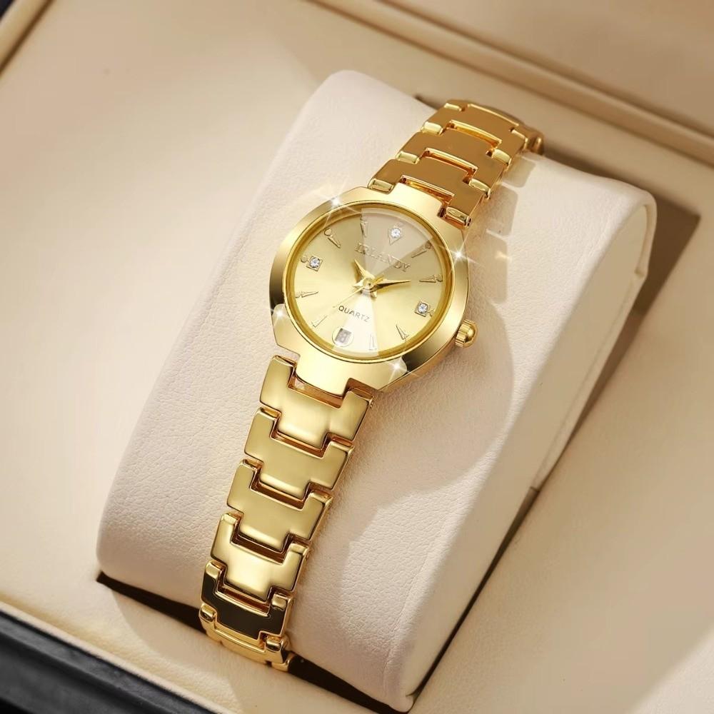 Kalenderfunctie Dameshorloge Verstelbare Band Polshorloges Casual Kwarts Horloge Koppel