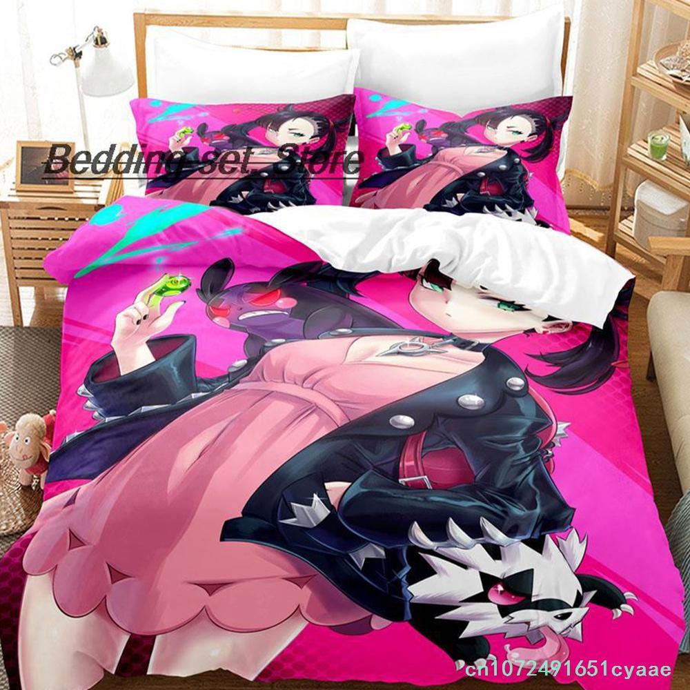 Marnie Bedding Set Single Twin Full Queen King Size Bed Set Aldult Kid Bedroom Duvetcover Sets 3D Print Anime Bed Sheet Set