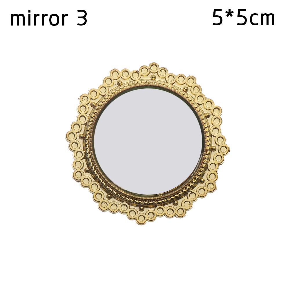 1:12 Scale Mini Frames Doll House Plastic Vintage Miniature Mirror Dollhouse Furniture Miniatures Ornament Doll Accessories