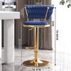 ZISIZ Light Luxury High-Legged Bar Stool with Backrest