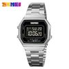SKMEI 1647 Men Reloj Hombre Retro LED Digital Male Watches Casual Simple Mens Wristwatches Stainless Steel Band Waterproof Watch