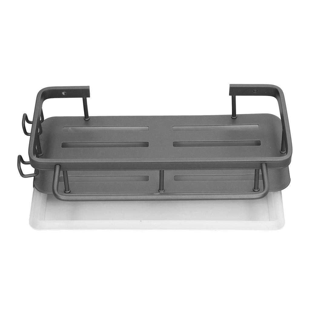 Kitchen Wall Mounted Sink Shelf Punching Free Rustproof Over Sink Dish Drying Rack for Home