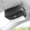 AAAIN1 Car Tissue Bag Leather Paper Towel Storage Box Accessories For Tesla Model-Y Model-3 Model-X Model-S Cybertruck Roadster SpaceX