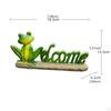 Frog Statue Garden Decoration Decor Sign Craft Resin Sculpture Figurine for Indoor Outdoor Balcony