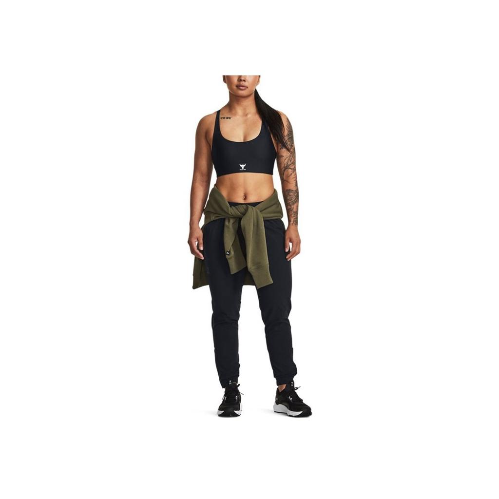 Under Armour Unstoppable Solid Color Elastic Waist Cuffed Sports Pants Women pants Black 1380184-001
