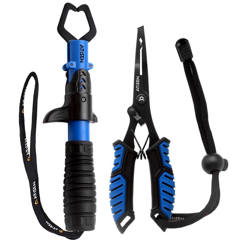 

Stainless Steel Multifunctional Fishing Lure Pliers with Fish Controller & Buckle Set