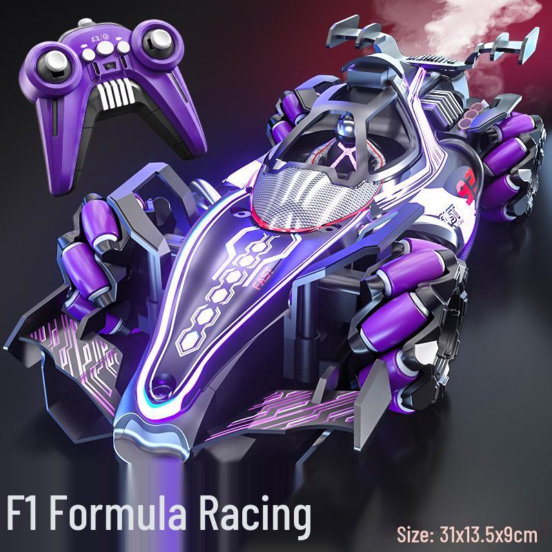Douyin F1 Remote Control Racing Car: 4WD, Lights, Spray, Gesture-Controlled Drift Stunt Toy for Kids 1 Battery