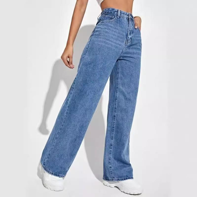 Loose Denim Wide-leg Pants Slim-fit High-waist All-match Jeans