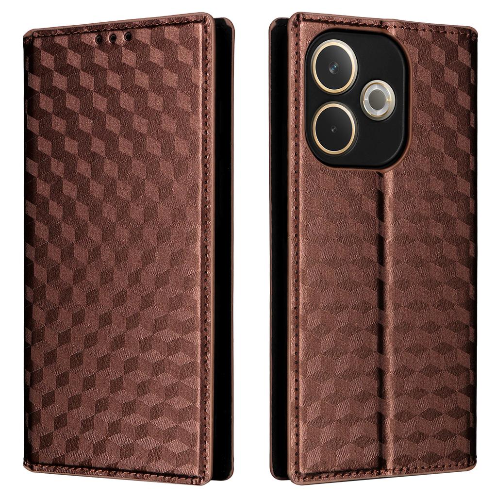 For Oppo A5 Pro 5G Case Wallet Rhombus Imprinted Leather Phone Cover