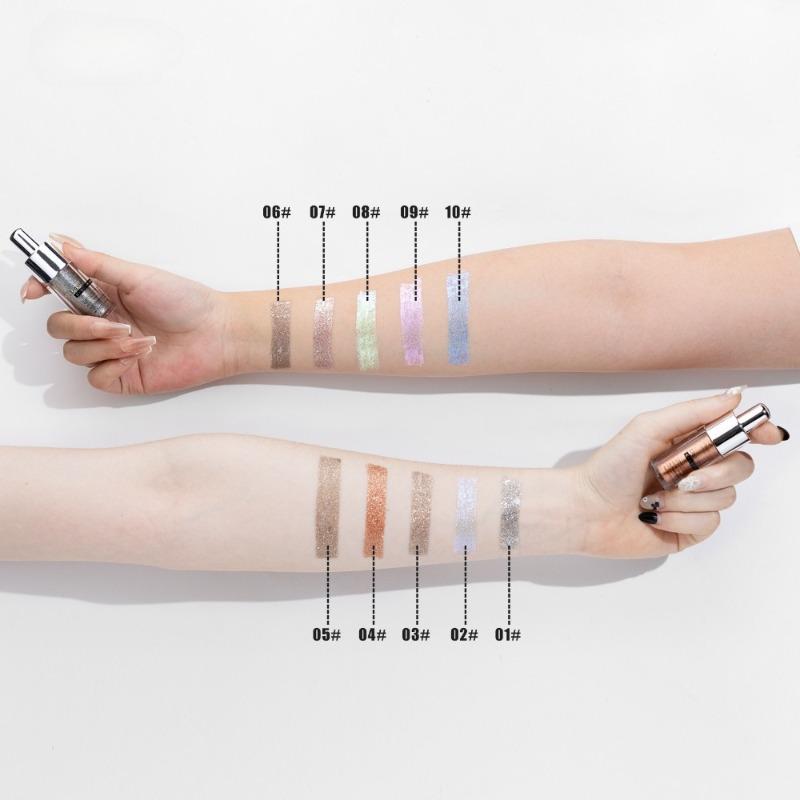 Lidschatten Flüssig Hochglänzend Mehrfarbig Perlglänzend Flüssige Farbe Lidschatten Bunter Flüssiger Lidschatten Flüssig Cross Border Make-up Großhandel