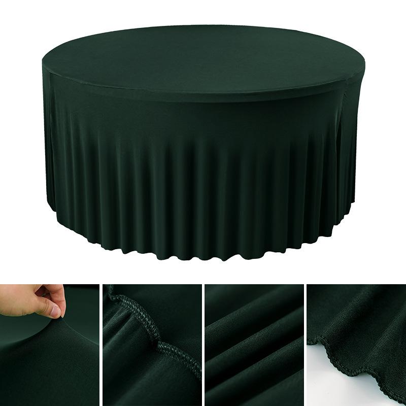 4/5/6FT Round Tablecloth Circular Polyester Table Cover Polyester Table Cloth for Hotel Banquet Birthday Party Table Decor