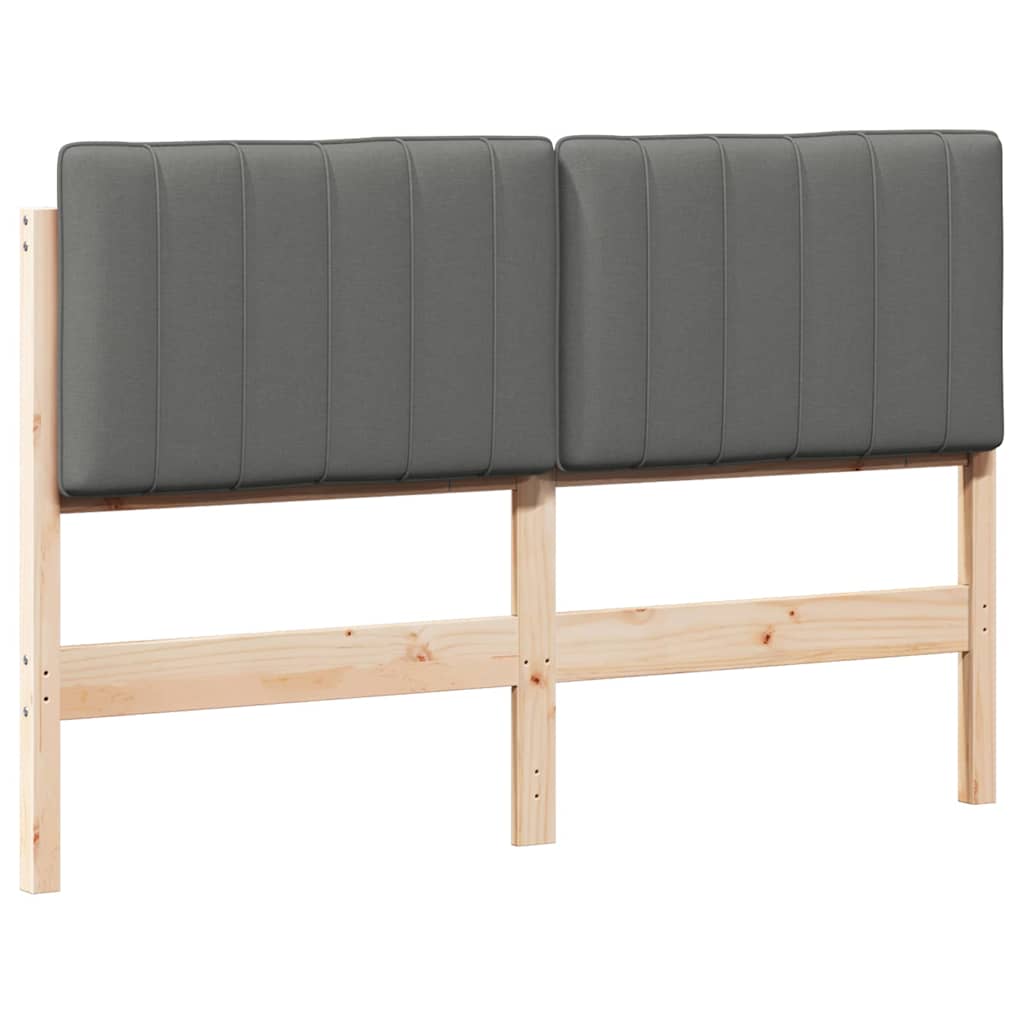 Upholstered Headboard in Brown and Light Grey 135 cm