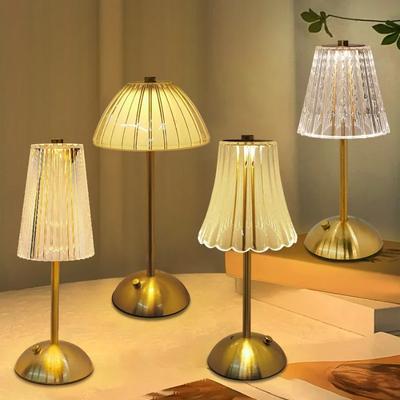 Table Lamp LED Touch Sensor Dimmable Desktop Night Light Rechargeable Wireless Reading Lamp for Hotel Bar Bedroom Decor Light