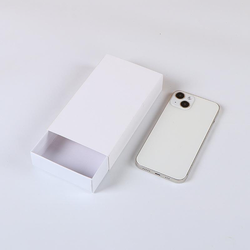 Creative Solid Color Thick Paper Drawer Jewelry Packag Box Greeting Card Necklace Bracelet Gift Package Paper Box Rectangular Transparent Gift Boxes