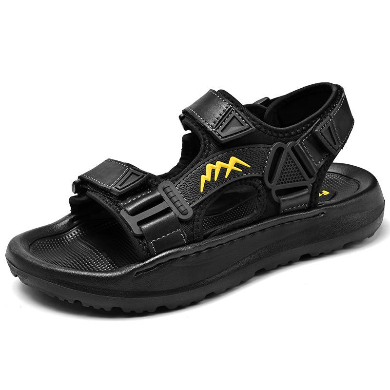 2025 Men s Lightweight Non-Slip Open-Toe Summer Sandals - Fashionable Outdoor Beach Shoes Size 42 чёрный