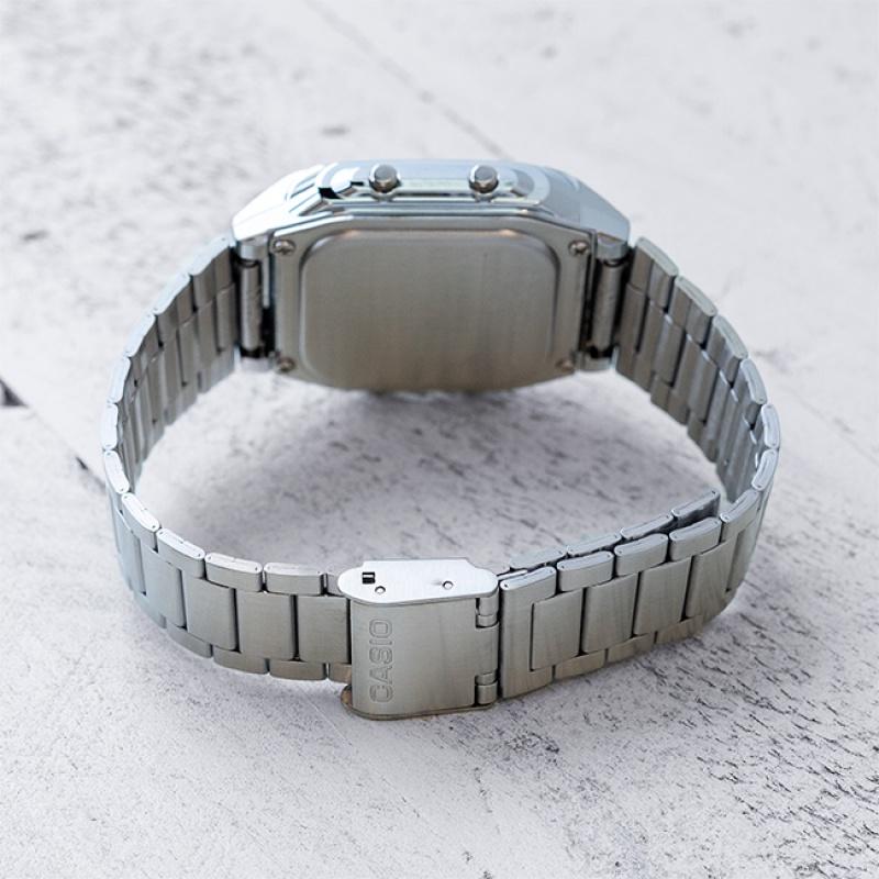 Casio YOUTH serie-metal lille firkant, retro gade lille sølvklump, vandtæt forretning, kvarts urværk, rustfrit stålrem, DB-360-1A
