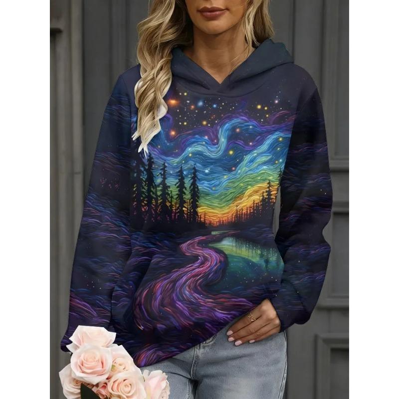 Women's Autumn and Winter 3D Printed Hooded Fashion Versatile Trend Breathable Casual Hoodies & Sweatshirts (women’s)