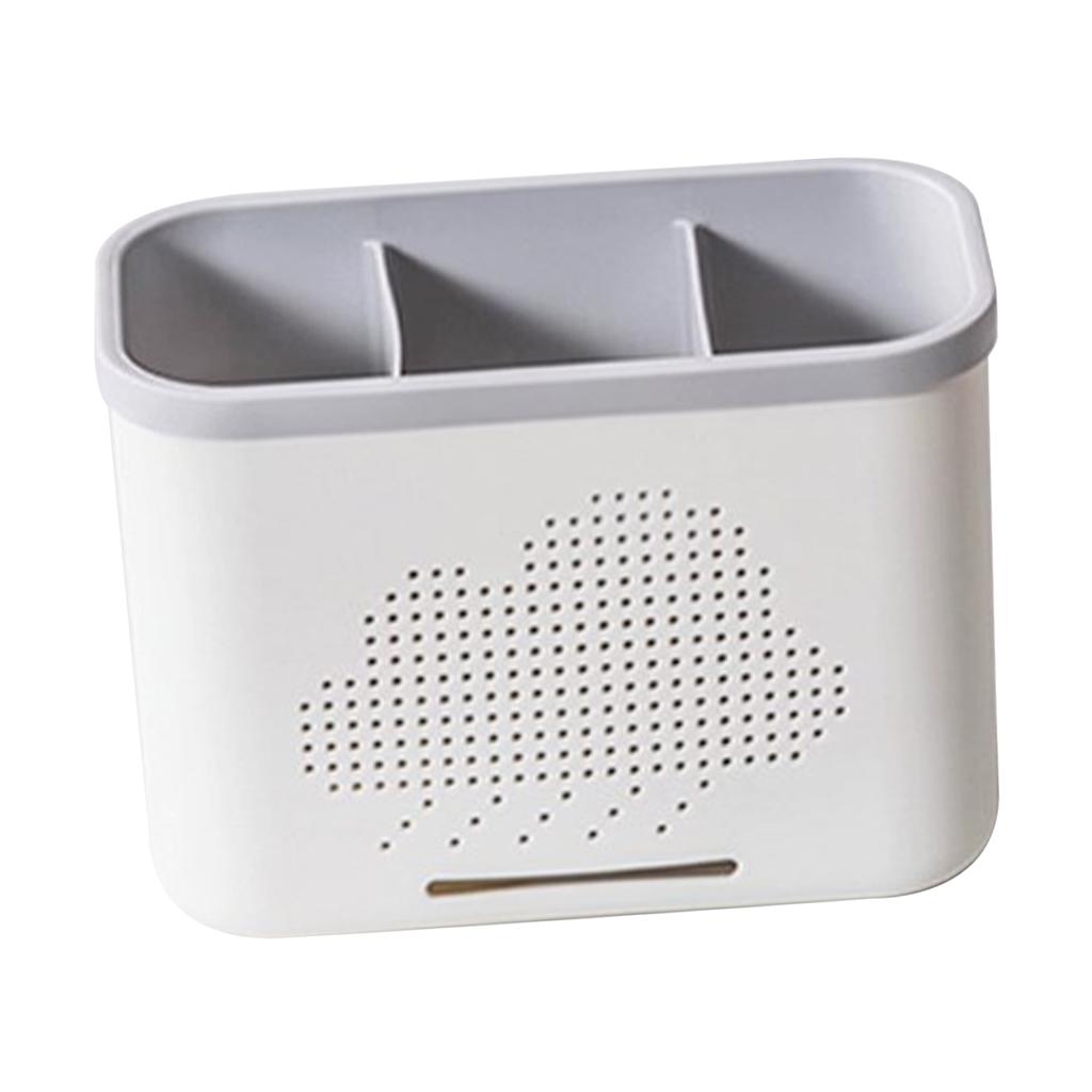 Kitchen Utensil Holder Countertop Cutlery Caddy Fork Spoon Chopstick Organizer with Drainage