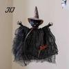 Cute Spooky Style Room Decorations Halloween Witch Doll Ornaments, Cat Pumpkin Playful Holiday Themed Hanging Dolls Decoration for Tree, Home