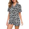 Womens Pajamas Set 2 Piece Button Down Shirts And Shorts Loungerwear Sets Ladies Summer Casual Comfy Sleepwear