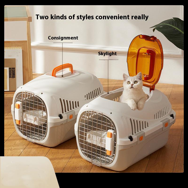 New Cat Air Box, Portable Portable Cat Cage, Cat Bag, Car Carrying Pet Transport Box Pet Car Carrying Box, Pet Transport Air Box