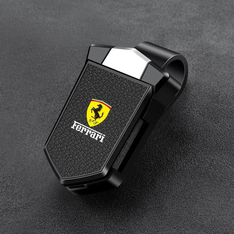 Zinc Alloy Car Sun Visor Glasses Holder Sunglasses Case Clip For F-Ferrari 308 GT4 328 GTB GTS F355 Modena F430 458ltalia 488 MQ4