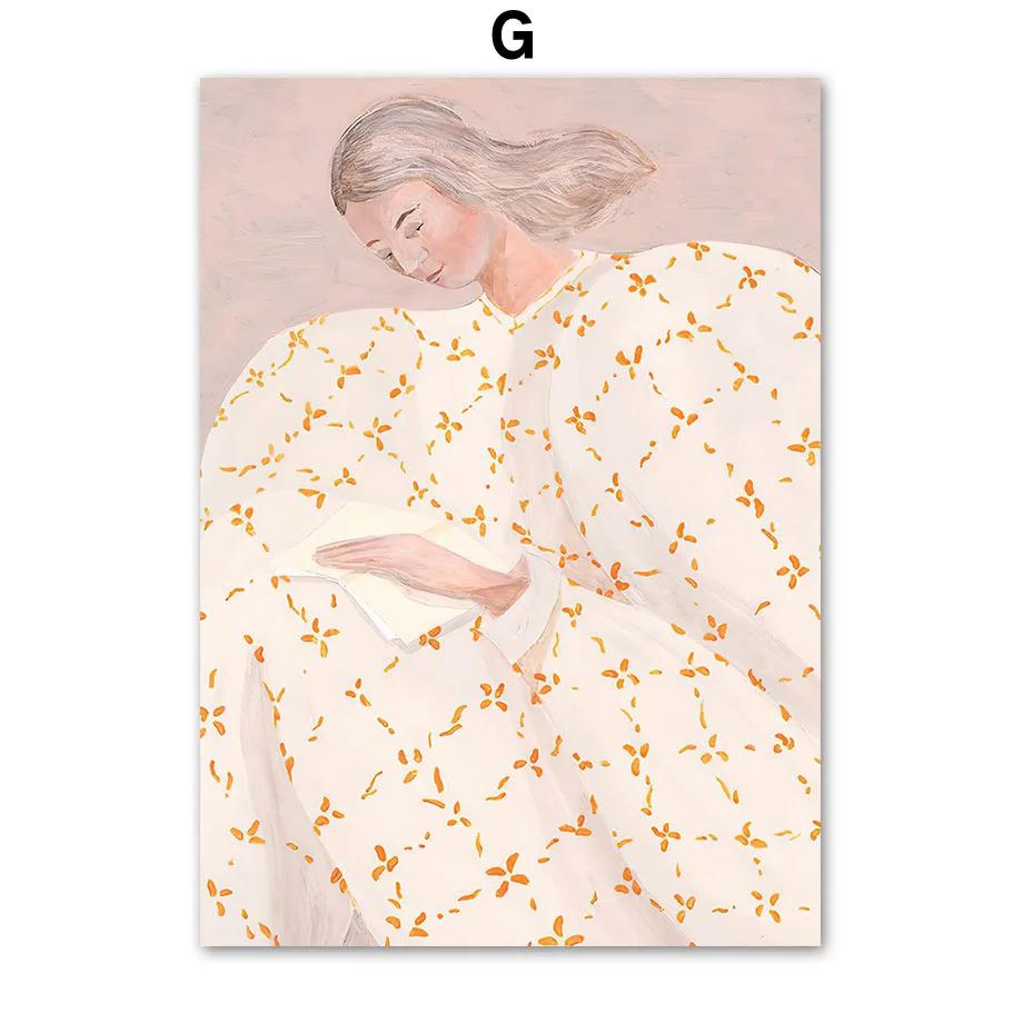 

Sofia Lind Pyjamas Woman Abstract Geometry Line Nordic Poster Wall Art Print Canvas Painting Girl Pictures For Living Room Decor 70x100cm No Framed