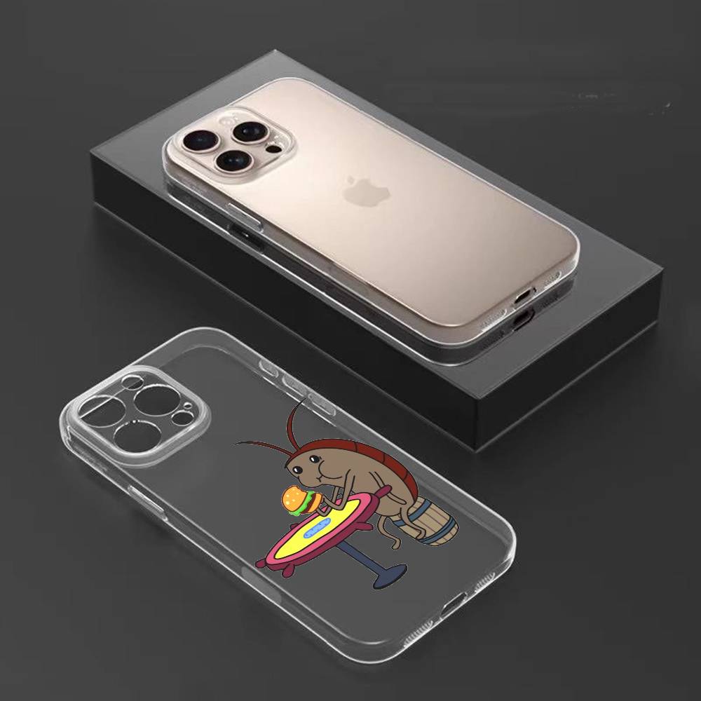 Little Residents of Bikini Bottom Phone Case For iPhone17,16,15,14,13,12,11 Plus,Pro Max Soft Transparent Cover