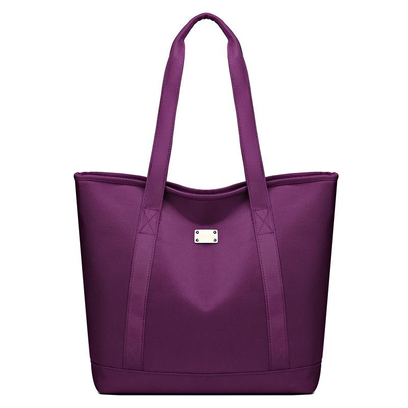 Women's Bag Solid Color Simple Tote Bag Casual Large Capacity Korean Version Women's Trend Versatile Shoulder Bag