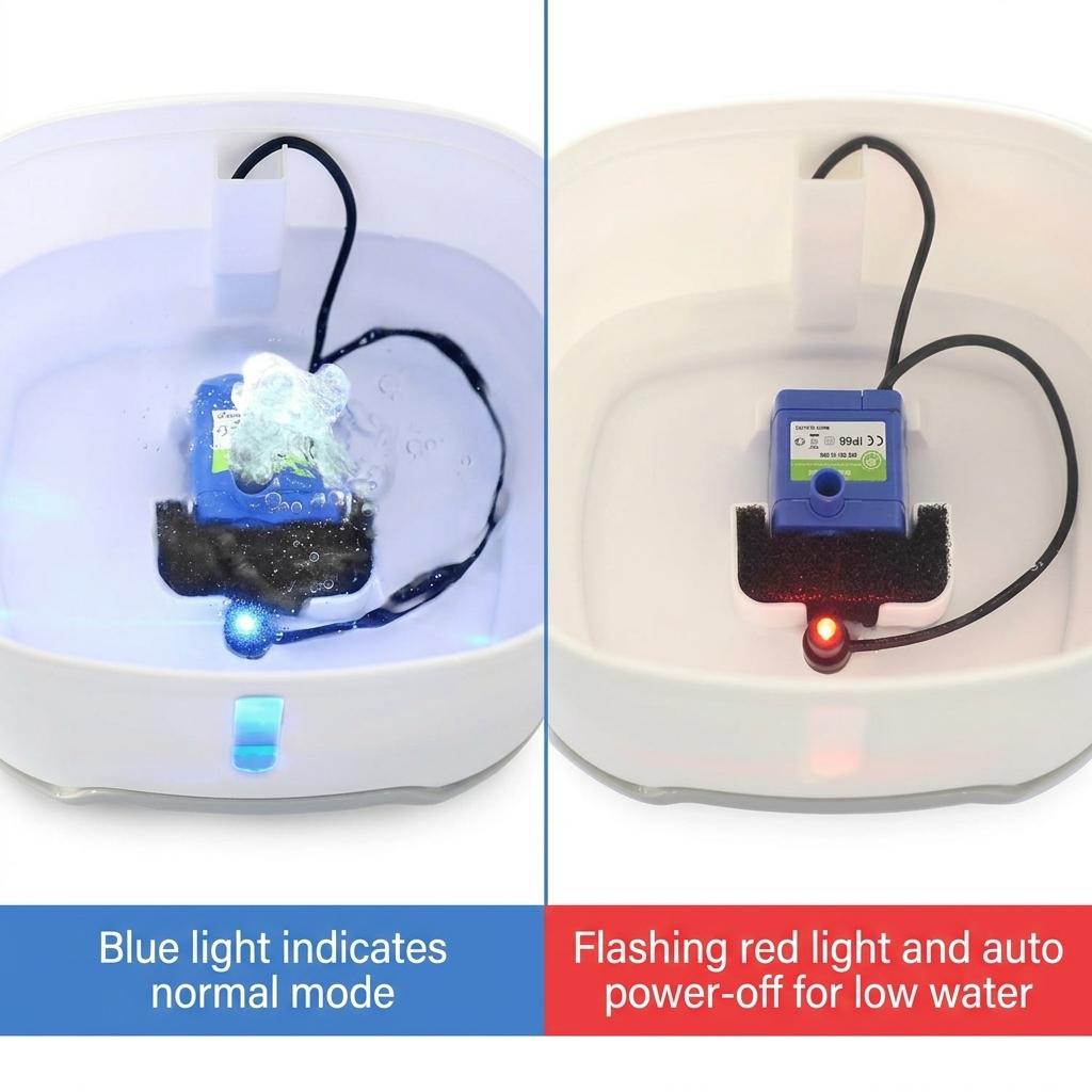 JSD USB DC5V Pet Fountain Pump with Dry Burn Protection and Silent Operation for Cat and Dog Drinking