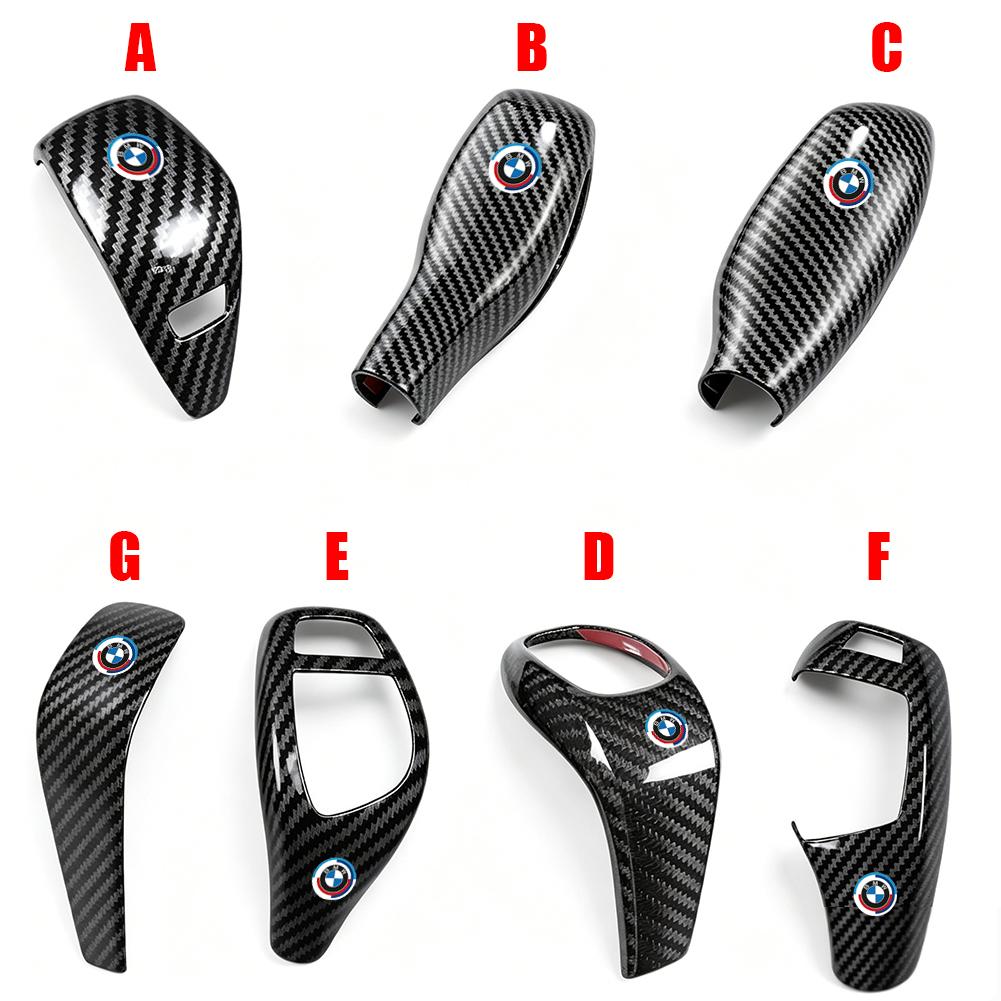 ABS Carbon Fiber Center Console Gear Shift Knob Trim Cover Accessories Stickers For BMW G80 G06 G07 G42 G14 G15 G16 F82 F20 F21 PCVHD1