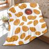 3D Print Sugar Food Cookie Pattern Flannel Throw Blanket King Queen Size for Bed Living Room Couch Sofa All Season Warm Blanket