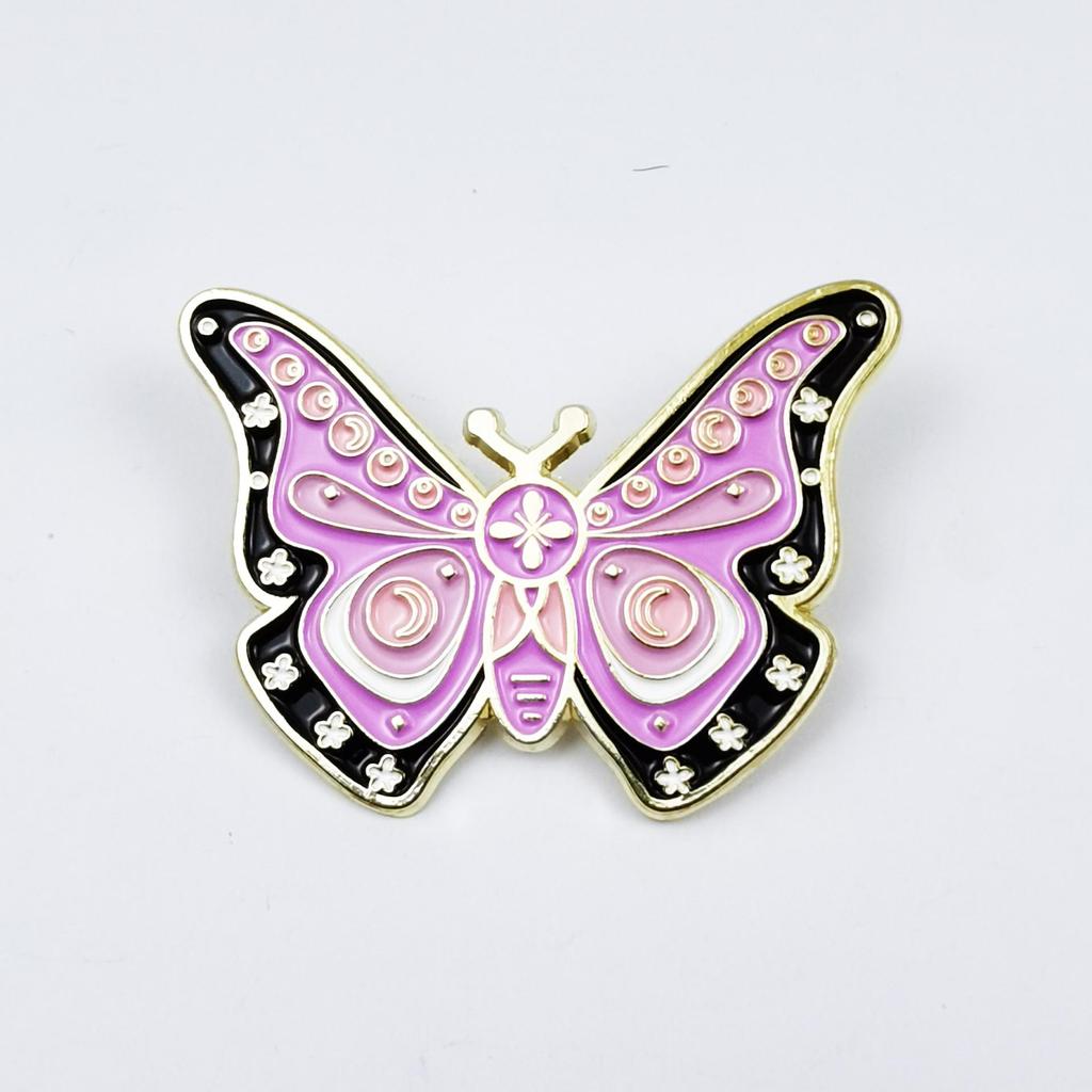 Cute Cartoon Flower & Butterfly Brooch for Clothing and Backpacks - Versatile Alloy Badge Accessory for Girls