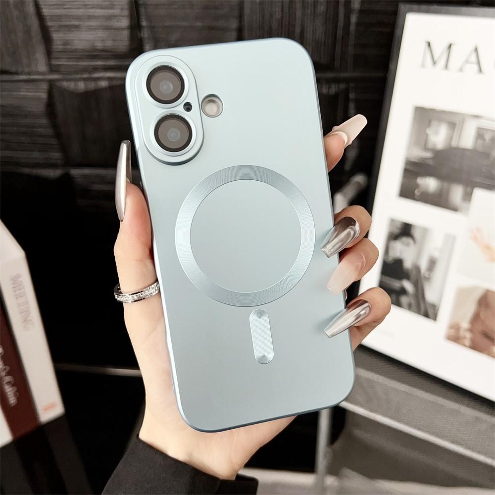Luxury Metallic Matte Magnetic For Magsafe Armor Case For iPhone 16 15 14 Pro Max Plus 13 12 11 XR X XS 7 8 SE Shockproof Cover