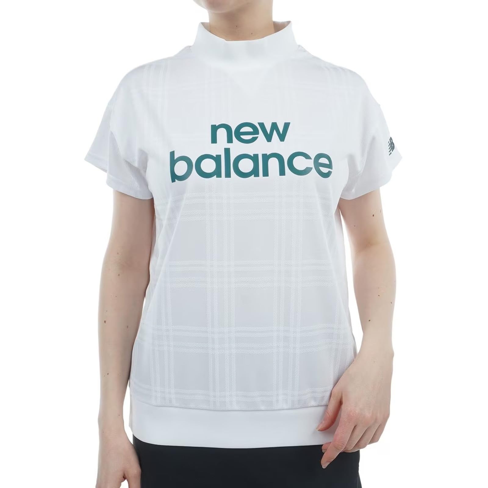

Golf Short Sleeve Mock Neck Shirt Quick 1 [New Balance] Women s (Moisture Absorbent, Drying, Stretchy) / 012-5166512 030_White [M]