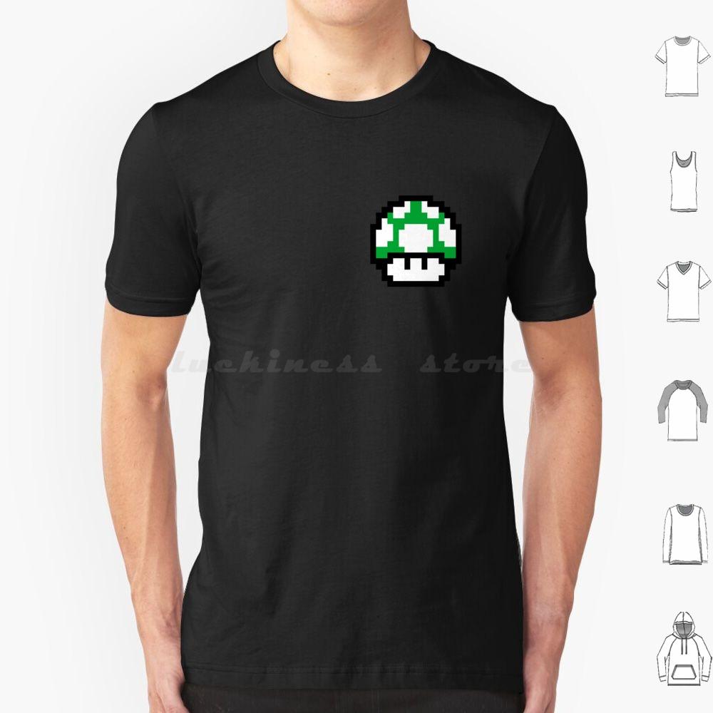 1up8 Bits T-Shirt Herren Damen Kinder 6XL 1up One Up Grün Spiel 8 Bits Retro-Spiel Retro-Pilz
