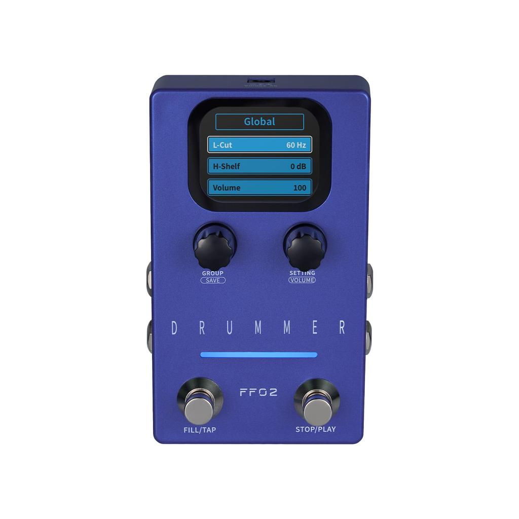 Asixxsix Drum Machine Guitar Effect Rhythmic Guitar Effects with 121 Drum 11 Style Rhythm 66 Customizable Studio Stereo Pedal, 44.1kHz Grooves, Pedal,