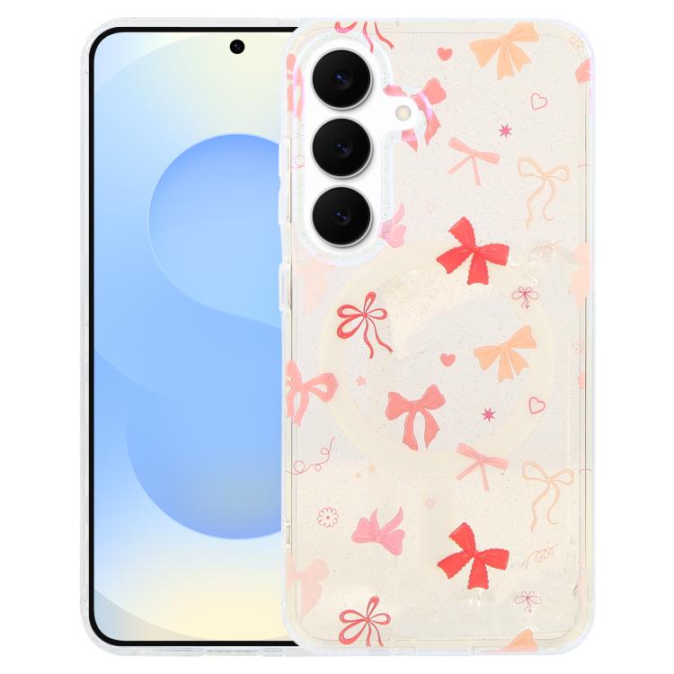 Blue Light Jungle Series Magnetic TPU Phone Case For Samsung Galaxy S24+ 5G, Raised Lens Screen Wireless Charging Protective Cover