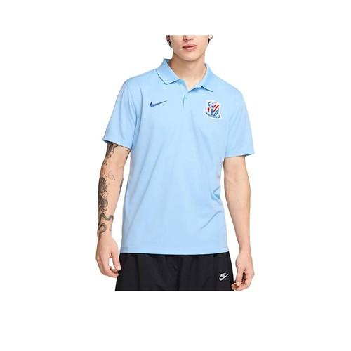 

Nike Men s Blue Quick-Dry Polo T-Shirt with Logo Letters EU M синій