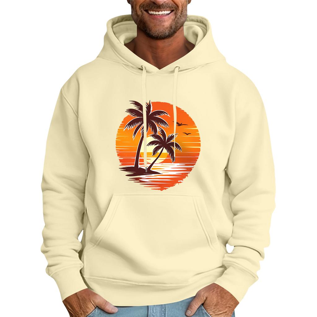 Men's Loose Flag Printed Hooded Sweatshirt Men's Casual Fashion Sports Sweatshirt