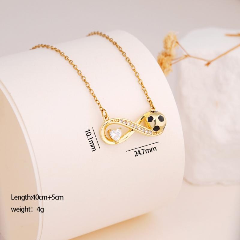 Creative Stainless Steel Heart Football Pendant Necklace For Men Women Party Sports Style Football Fans Necklace Jewelry Gift