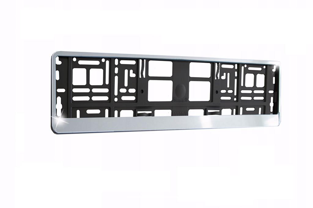 2x HP Chrome Intense Foiled License Plate Frame Set