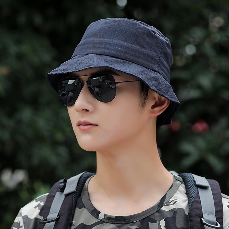 Men's Quick-Dry Outdoor Mesh Sun Hat - Minimalist, Breathable, Climbing & Casual Fisherman Style