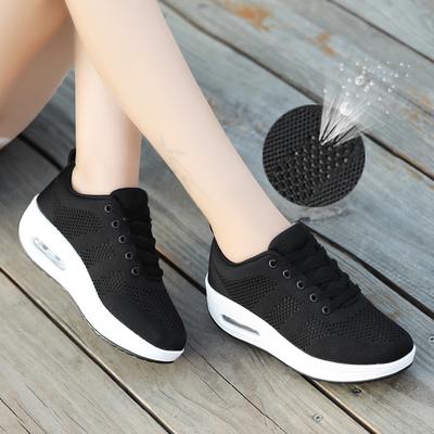 Frühlings- und Sommerschuhe, atmungsaktive Schaukelstiefel, flach gewebte Einzel-Schuhe, Sportschuhe, Plateau-Erhöhung, Freizeitschuhe