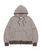 S'Est Stripe Logo Hoodie Zip Up Brown