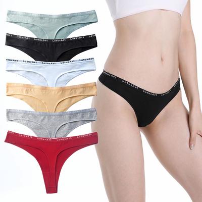 Sexy kalhotky tanga s nízkým pasem Pure Desire pro ženy, s nápisem Temptation, bavlněné spodní prádlo, pohodlné, vysoce elastické spodní prádlo